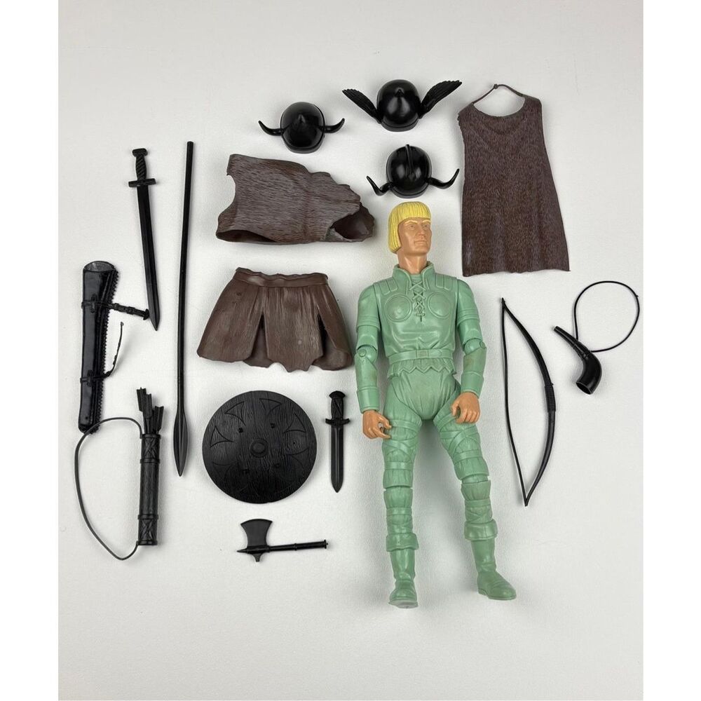 Vintage 1969 Louis Marx Mighty Viking Brave Erik w/ Accessories USA EW2668